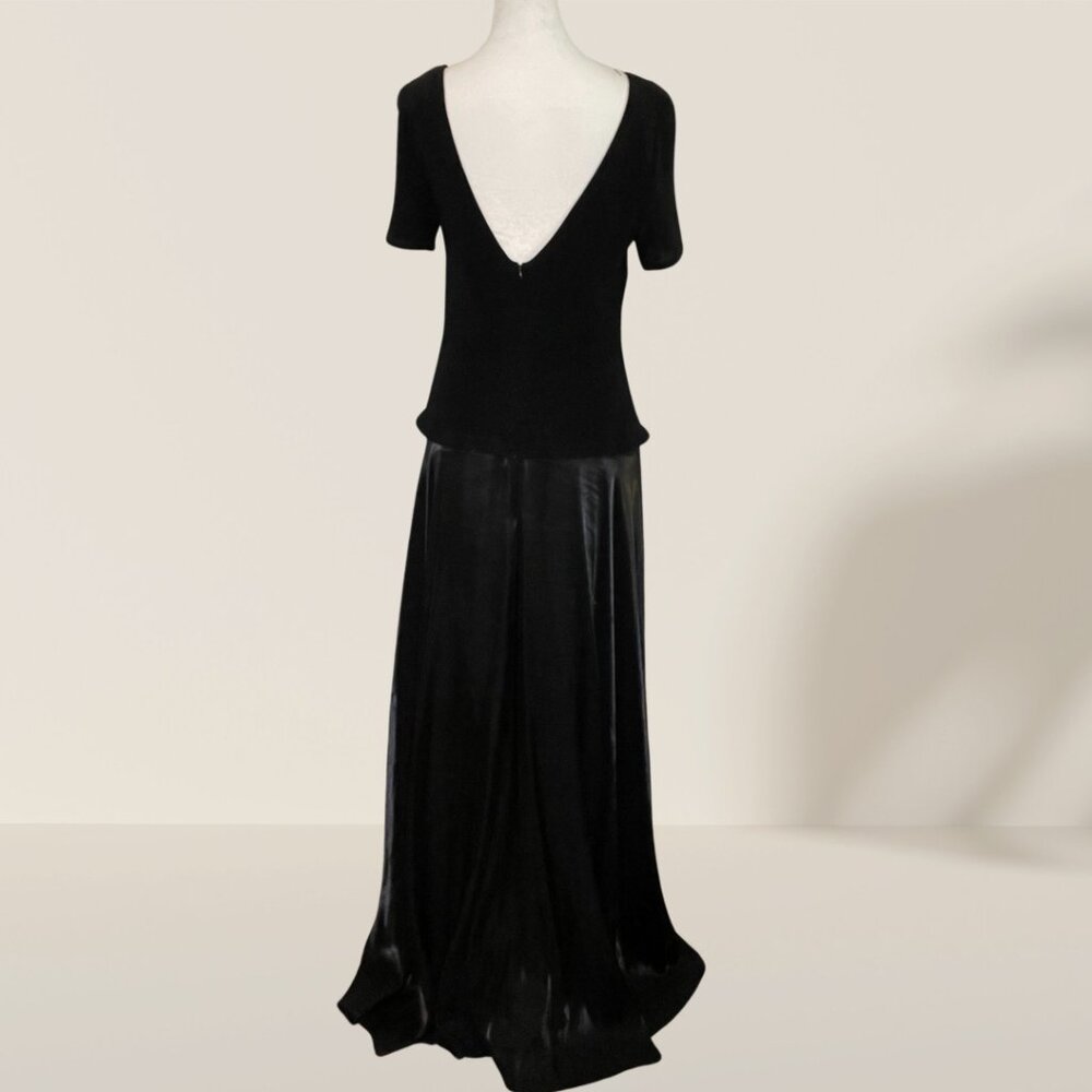 Js Collections Black Evening Gown With Low-Back D… - image 3